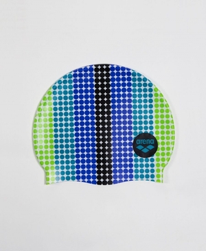 Vert Multicolore Bonnet de Bain Arena Print Youth - WDU-2398187