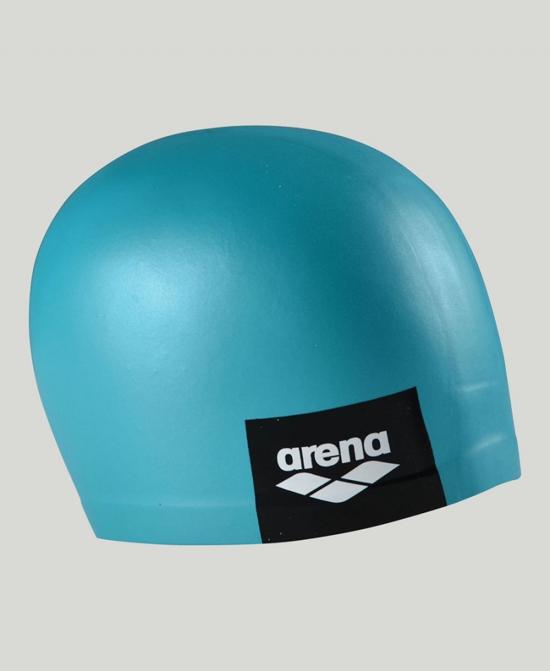 Turquoise Bonnet de Bain Arena Logo Moulded Silicone - SRK-7752463