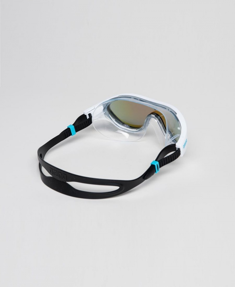 Bleu Blanche Noir Lunette Natation Arena The One Mirror Mask - CMW-3043172