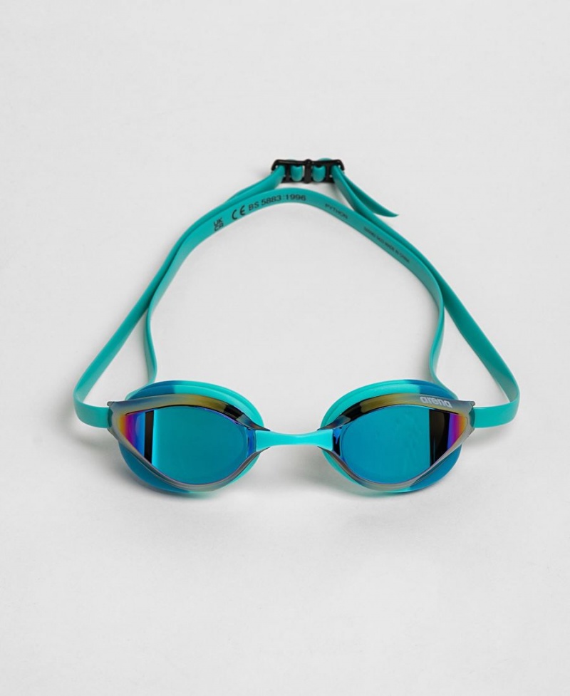 Turquoise Bleu Lunette Natation Arena Python Mirror - NTE-5890372