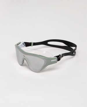 Argent Vert Noir Lunette Natation Arena The One Mirror Mask - AQU-3779497