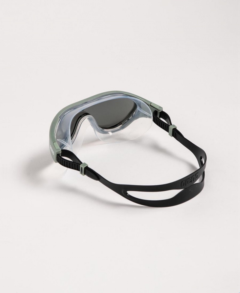 Argent Vert Noir Lunette Natation Arena The One Mirror Mask - AQU-3779497