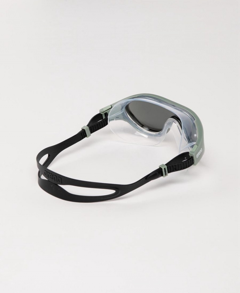 Argent Vert Noir Lunette Natation Arena The One Mirror Mask - AQU-3779497