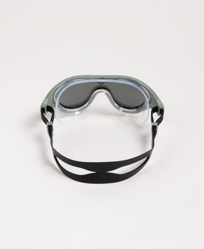 Argent Vert Noir Lunette Natation Arena The One Mirror Mask - AQU-3779497