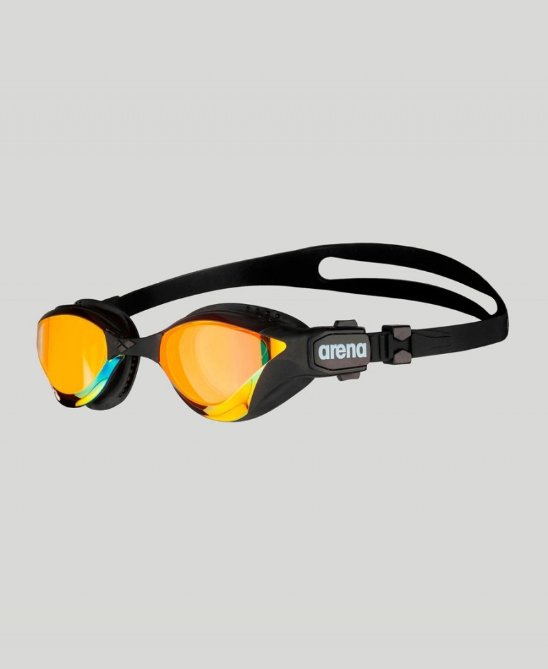 Jaune Noir Lunette Natation Arena Cobra Tri Swipe Mirror - ESK-0145351