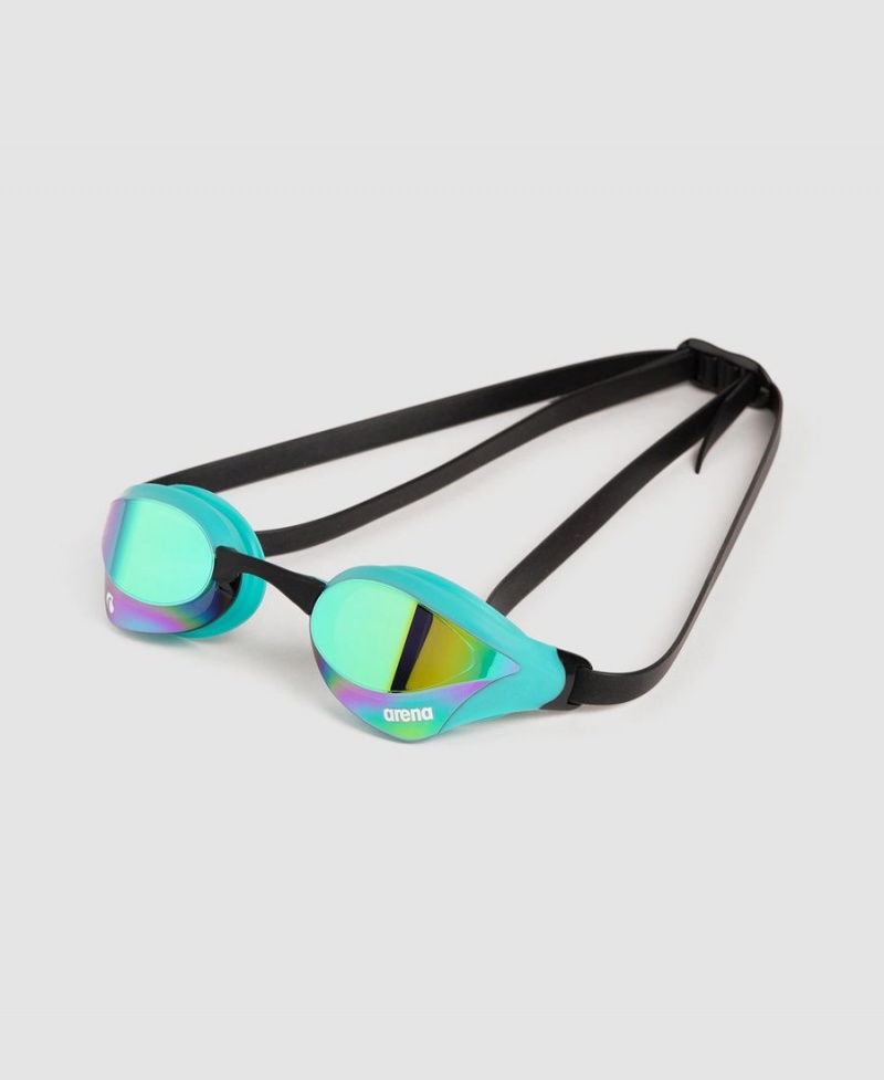 Vert Bleu Lunette Natation Arena Cobra Core Swipe Mirror - HFY-3042911