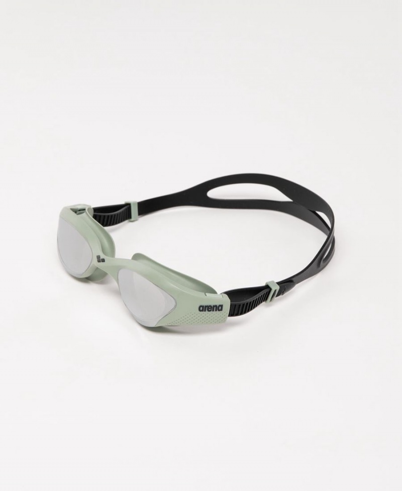 Argent Vert Noir Lunette Natation Arena The One Mirror - BFL-3718789