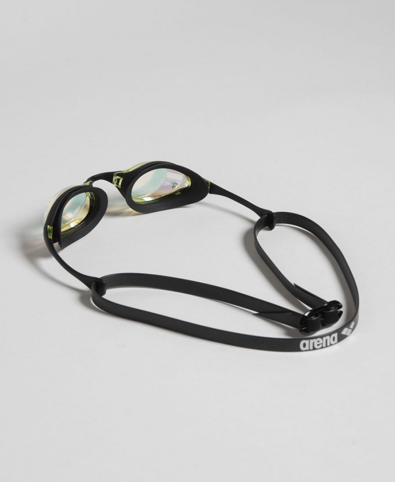 Jaune Noir Lunette Natation Arena Cobra Swipe Mirror - EFB-0656079