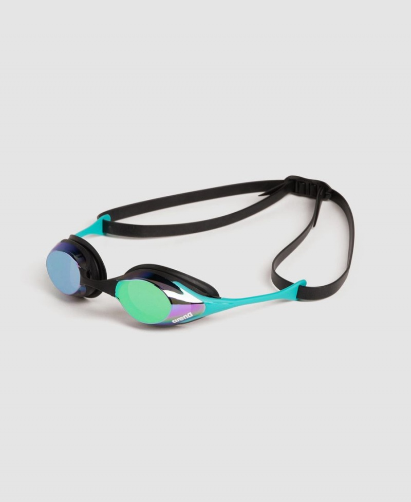 Vert Turquoise Noir Lunette Natation Arena Cobra Swipe Mirror - CYT-1530989