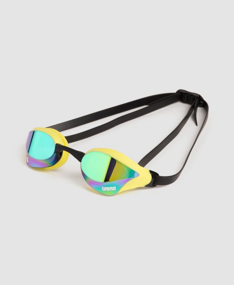 Vert Jaune Lunette Natation Arena Cobra Core Swipe Mirror - FJG-2778557