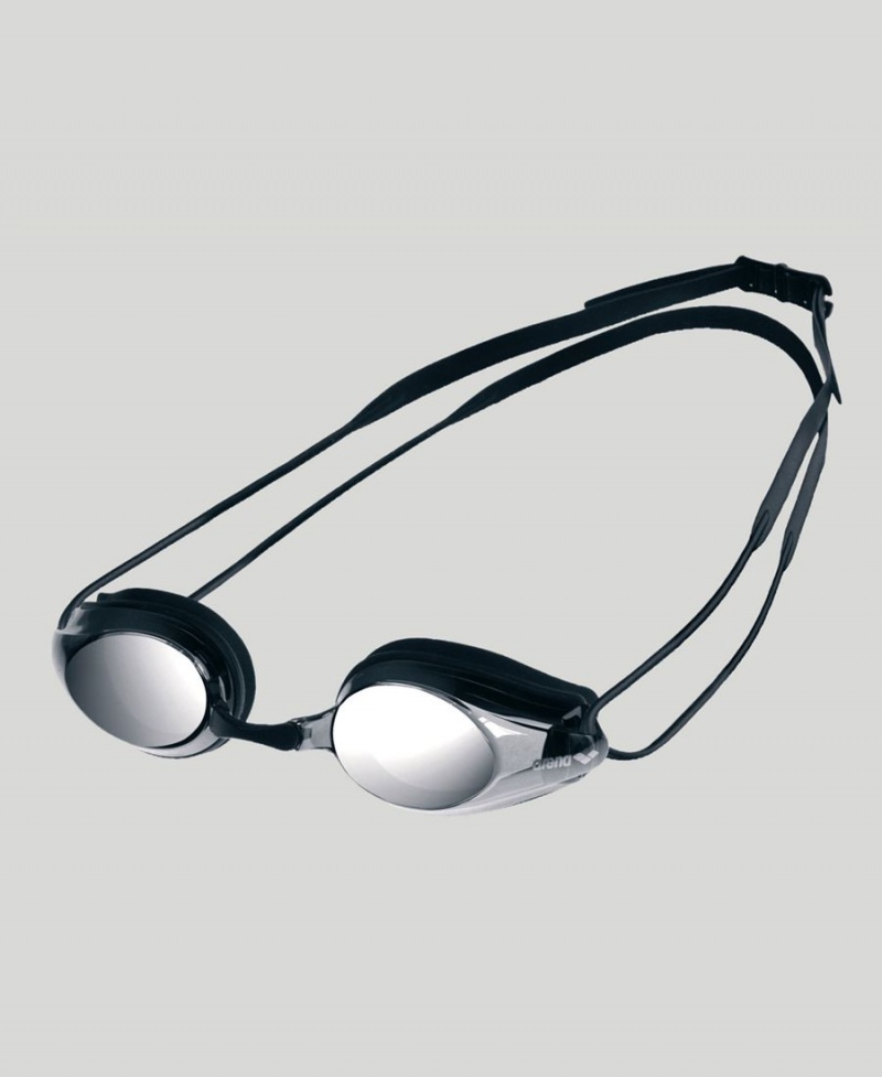 Noir Argent Lunette Natation Arena Tracks Mirror - BNJ-1145849