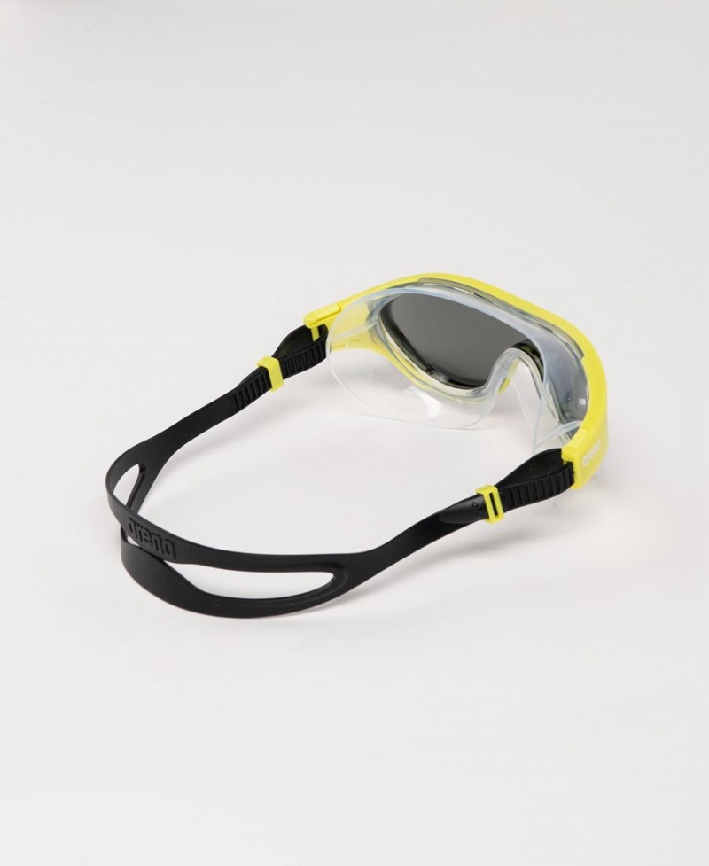 Argent Jaune Noir Lunette Natation Arena The One Mirror Mask - JQL-6058964