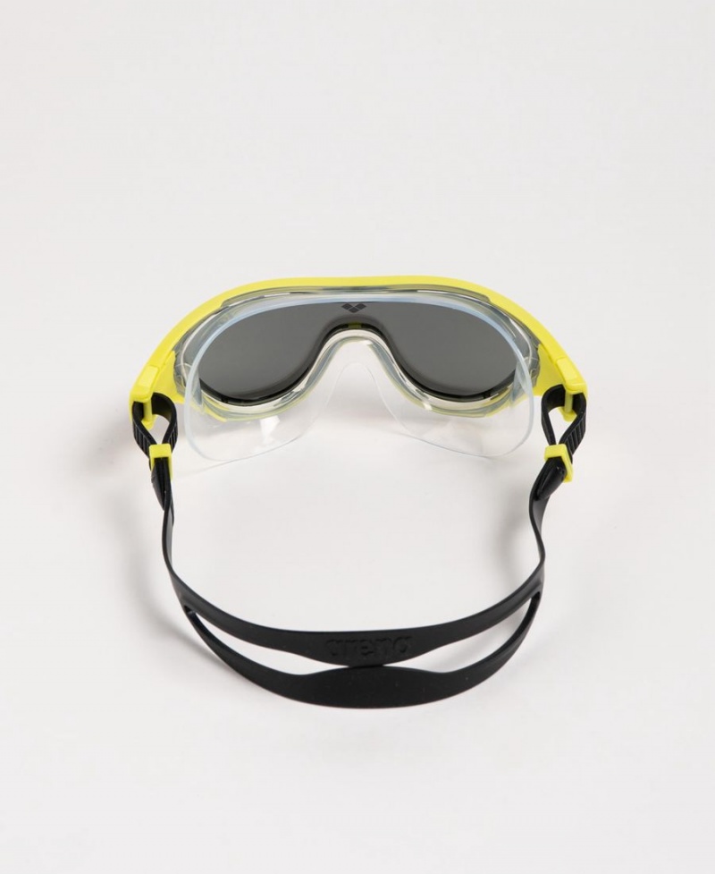 Argent Jaune Noir Lunette Natation Arena The One Mirror Mask - JQL-6058964