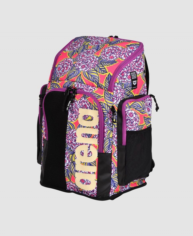 Noir Violette Multicolore Sac a Dos Arena Spiky III 45 Allover Print - KYB-9888423