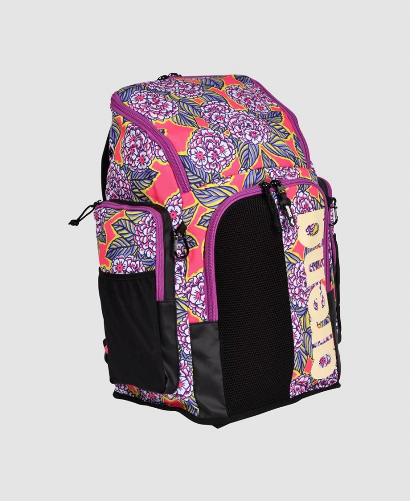 Noir Violette Multicolore Sac a Dos Arena Spiky III 45 Allover Print - KYB-9888423