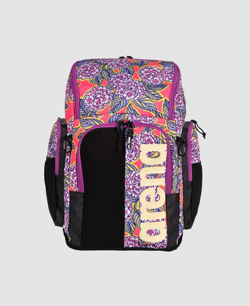 Noir Violette Multicolore Sac a Dos Arena Spiky III 45 Allover Print - KYB-9888423