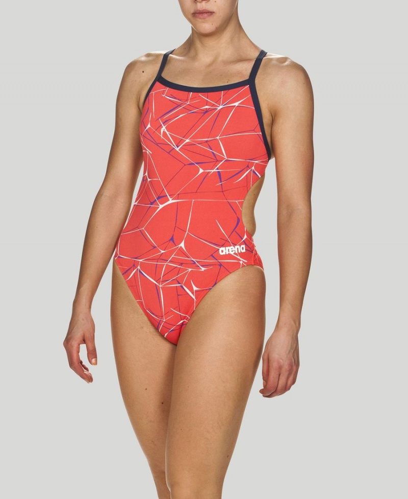 Rouge Bleu Marine Maillot de Bain Arena D'eau Challenge Back - YRB-9329430