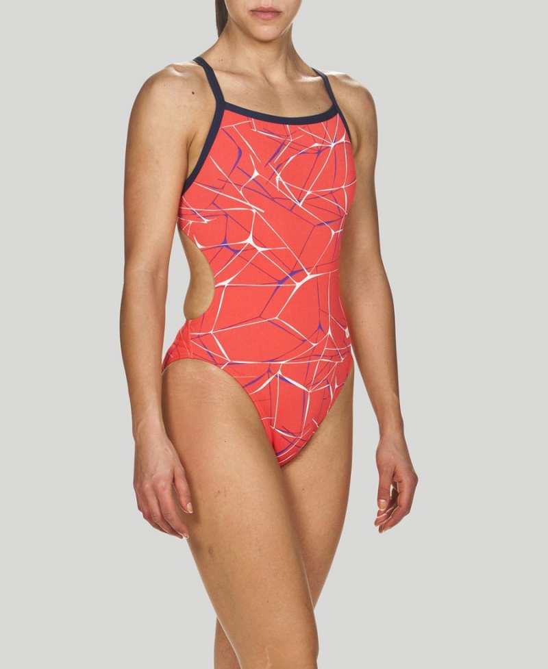 Rouge Bleu Marine Maillot de Bain Arena D'eau Challenge Back - YRB-9329430