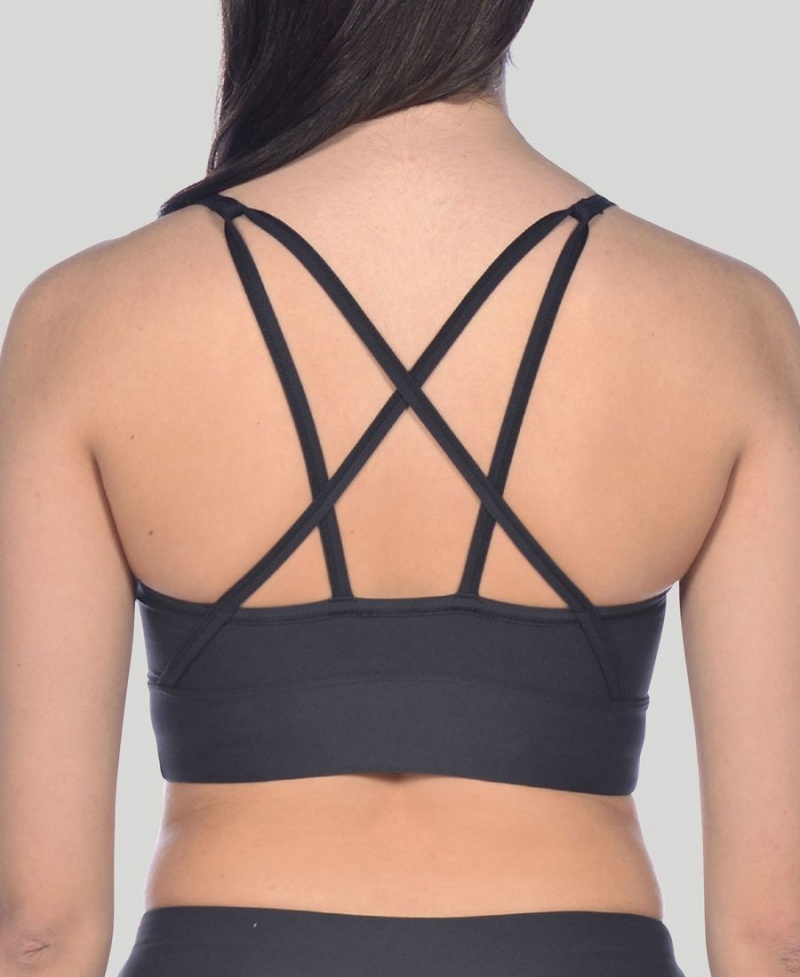 Noir Soutien Gorge Sport Arena Gym Cross Straps - ZQD-1193730