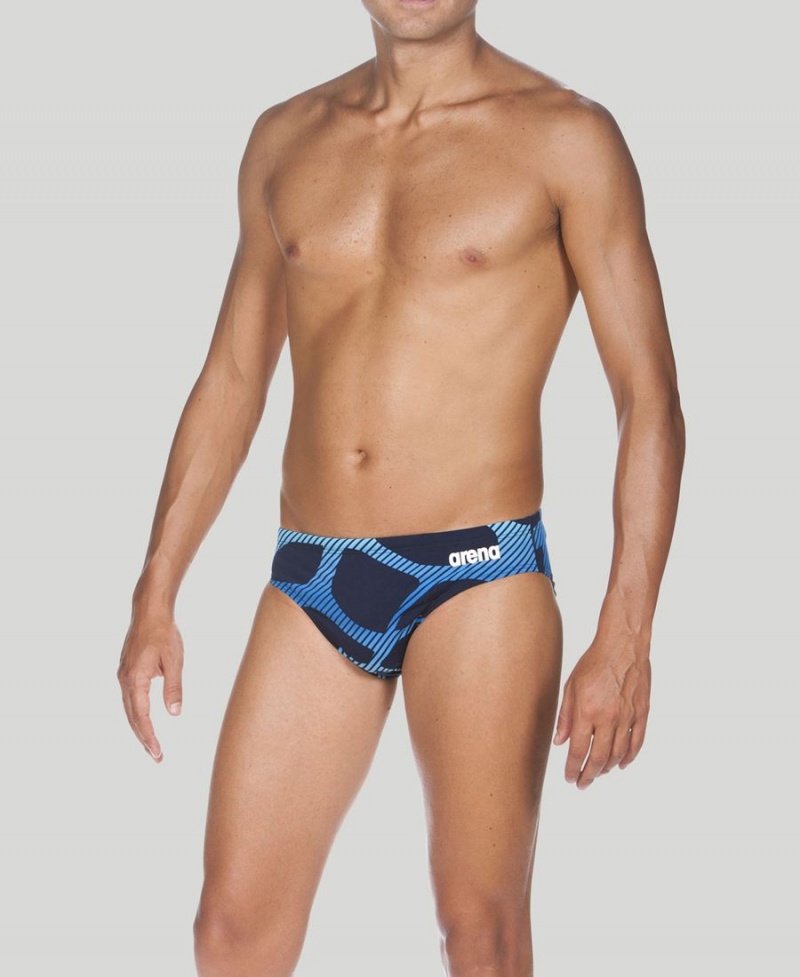 Bleu Marine Slip de Bain Arena Spider - QEB-9274143