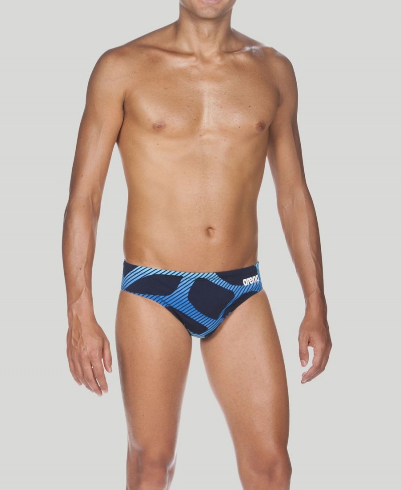 Bleu Marine Slip de Bain Arena Spider - QEB-9274143