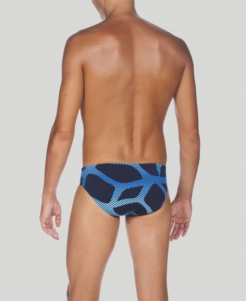 Bleu Marine Slip de Bain Arena Spider - QEB-9274143