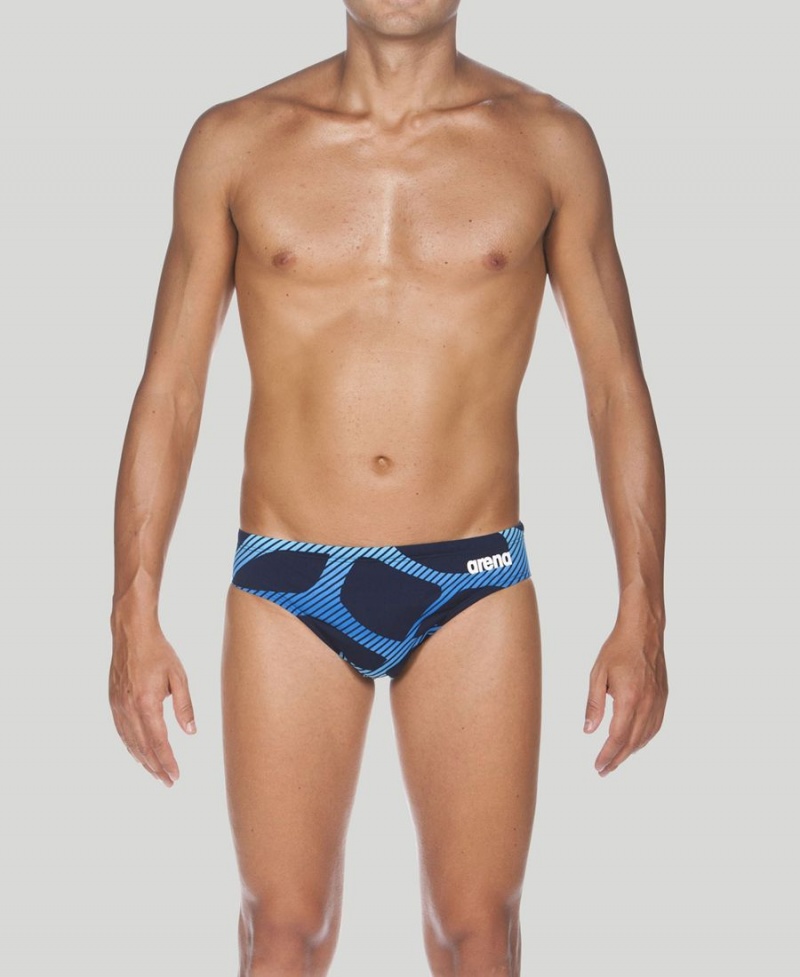 Bleu Marine Slip de Bain Arena Spider - QEB-9274143