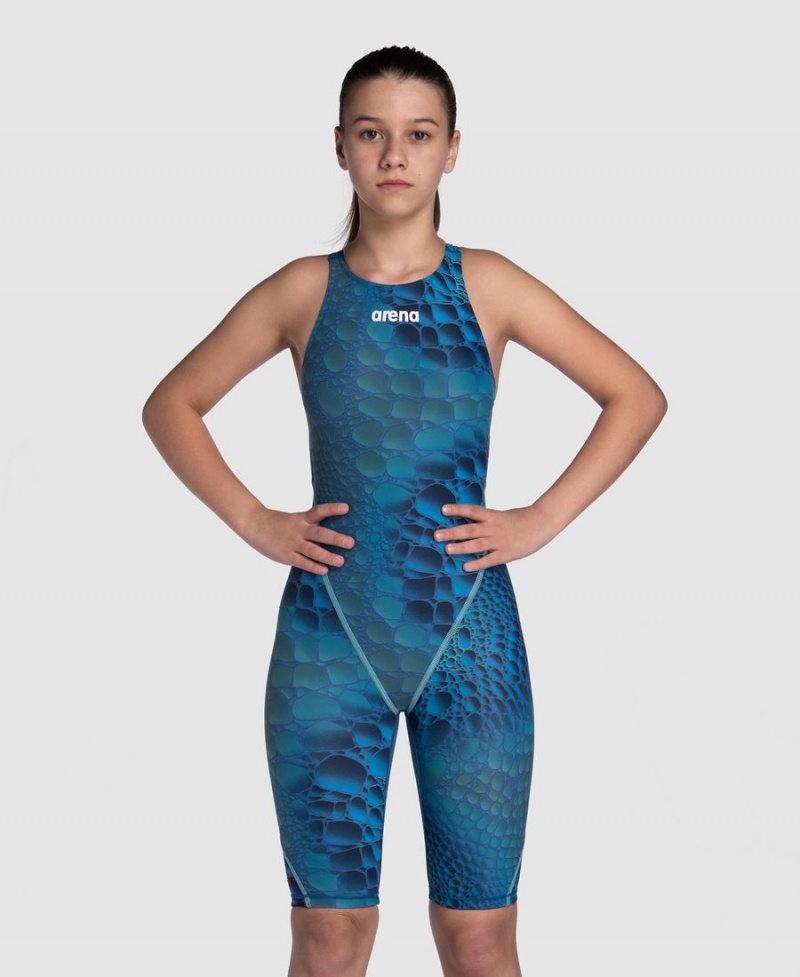 Bleu Multicolore Combinaison Natation Arena Powerskin ST Next Eco Limited Edition Open Back Jr - YWL-7156406