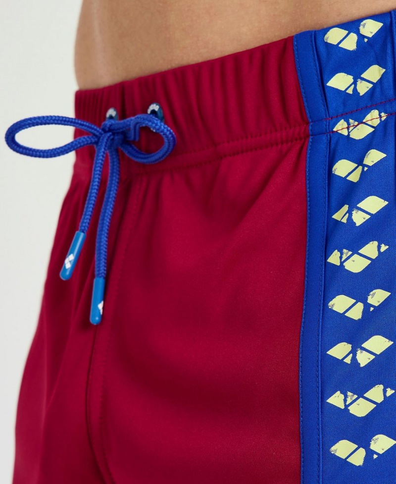 Bordeaux Bleu Short Arena Icons Beach Bermuda - XUU-5829733